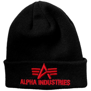 Alpha Industries Čepice  3D Beanie černá | žlutá