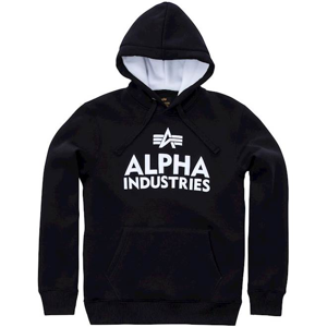 Alpha Industries Mikina  Foam Print Hoody černá | bílá 3XL