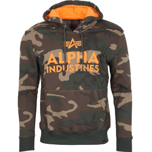 Alpha Industries Mikina  Foam Print Hoody woodland camo 65 XL