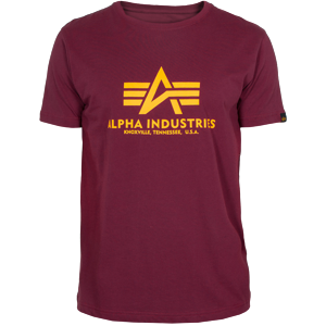 Alpha Industries Tričko  Basic T-Shirt bordové L