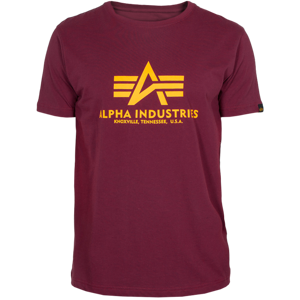 Alpha Industries Tričko  Basic T-Shirt bordové XS