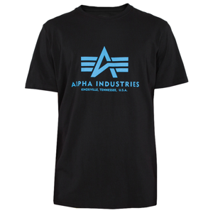 Alpha Industries Tričko  Basic T-Shirt černá | modrá 4XL