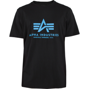 Alpha Industries Tričko  Basic T-Shirt černá | modrá XS