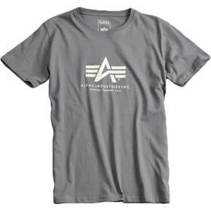 Alpha Industries Tričko  Basic T-Shirt šedá | černá M