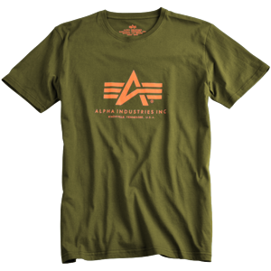 Alpha Industries Tričko  Basic T-Shirt zelená khaki 4XL