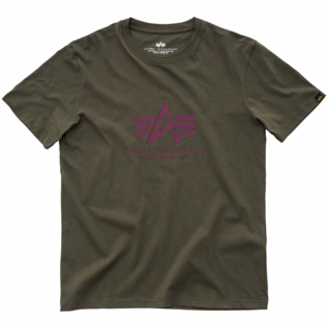 Alpha Industries Tričko  Basic T-Shirt zelená tmavě 5XL
