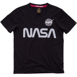 Alpha Industries Tričko  NASA Reflective T černé XL