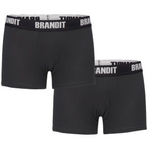 Brandit Boxerky Boxershorts Logo [sada 2 ks] černé + černé 3XL