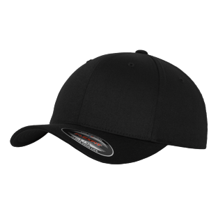 Brandit Čepice Baseball Cap Flexfit Wooly Combed černá | černá L/XL