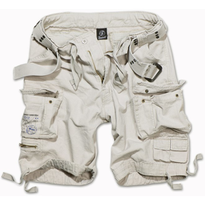 Brandit Kalhoty krátké Savage Vintage Shorts bílé oprané L