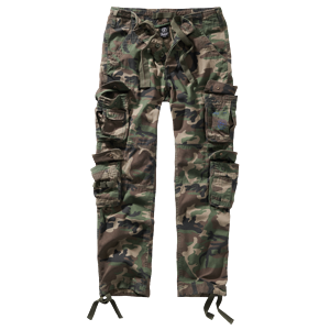 Brandit Kalhoty Pure Slim Fit Trouser woodland XL