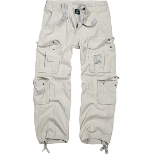 Brandit Kalhoty Pure Vintage Trouser bílé oprané 4XL