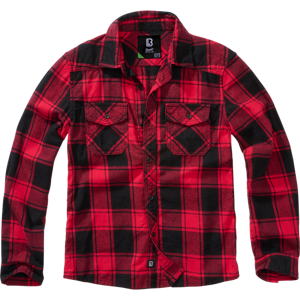 Brandit Košile dětská Kids Check Shirt Long Sleeve červená | černá 170/176