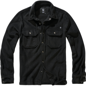 Brandit Košile Jeff Fleece Shirt Long Sleeve černá L