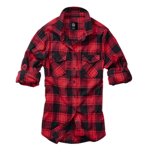 Brandit Košile Ladies Amy Flanell Shirt červená | černá 3XL