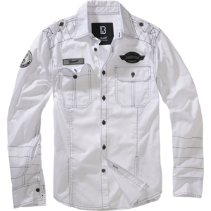 Brandit Košile Luis Vintageshirt Long Sleeve bílá 3XL