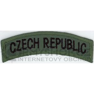 Nášivka: CZECH REPUBLIC [oblouková] [bsz] olivová | černá