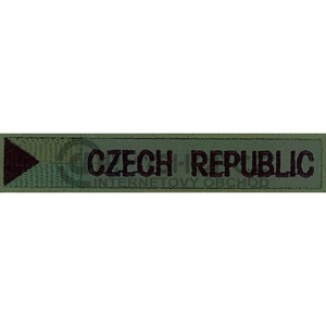 Nášivka: CZECH REPUBLIC - s vlajkou olivová | černá