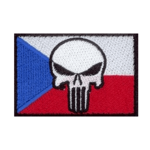 Nášivka: Vlajka Česká republika PUNISHER [55x38] [ssz] barevná