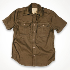 Surplus Košile Plain Summer Shirt krátký rukáv hnědá S