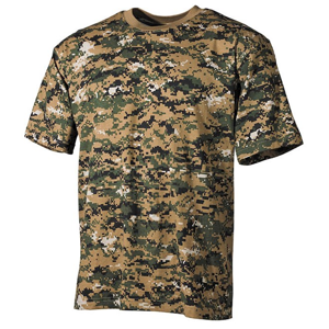 Tričko US T-Shirt woodland digital S