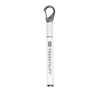 TRUE UTILITY TelePen Clip - teleskopické kuličkové pero s karabinou bílé